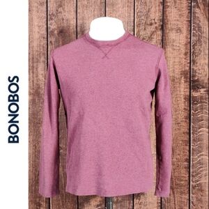 Bonobos Mens Blush Waffle Cotton Crew Neck Thermal Excellent Condition